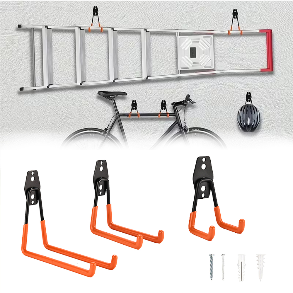 Gardening Tools Holder - Schwerlast-Wandhalterung Metallhaken Garagenorganizer Fahrrad-Leiter-Aufhänger Rutschfester Aufbewahrungshaken