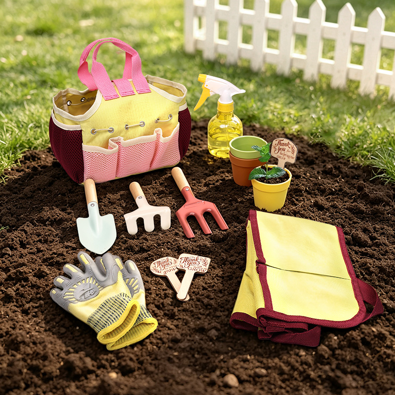 Gardening Tools Kids Set - Kinder-Gartenwerkzeug-Set Rollenspiel Outdoor-Schaufel Rechen Pflanzkelle Gießkanne