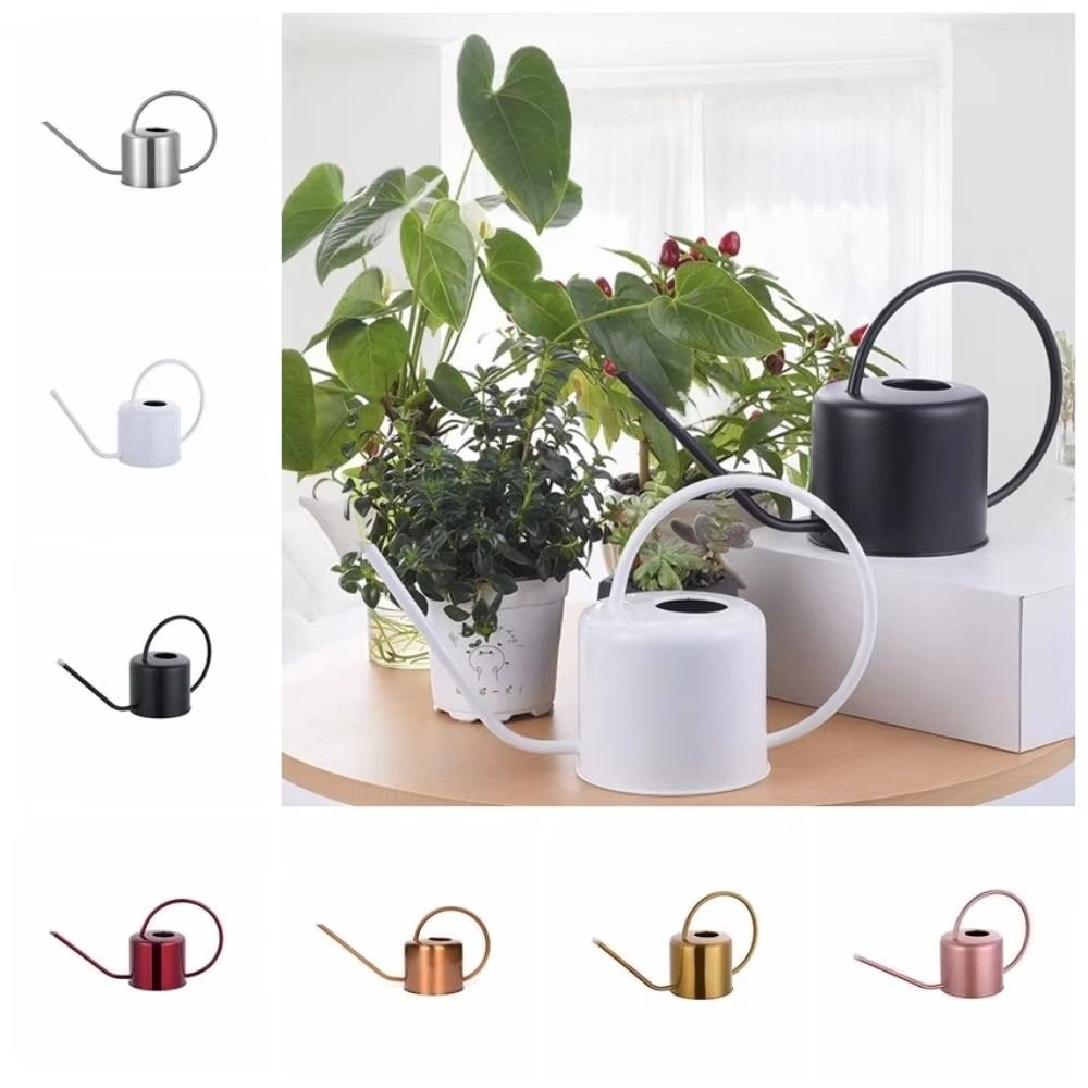 Gardening Tools Watering Can - 1,3L Pflanzengießkanne aus Edelstahl mit Langem