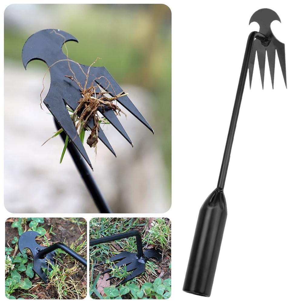 Grass Seed Spreader - Gartenhacke-Werkzeug, 2-in-1, doppelte Gartenhacke, Grubber, Garten-Unkrautzieher