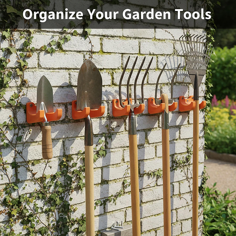 Gardening Tools Screwfix - 1–4 Stück wandmontierte Gartenwerkzeughaken, robuste Kunststoffaufhänger