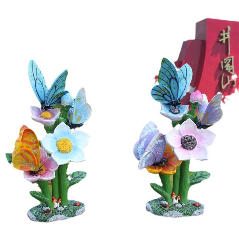 Gardening Tools Sketch - Outdoor-Schmetterlings-Blumenskulptur, Rasenlandschaft, Blume, Meer, Garten, Skizze,
