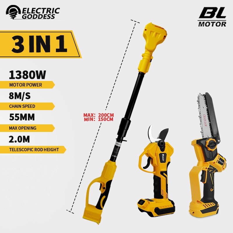 Gardening Tool Diy - Bürstenlose 6 Zoll Elektrische Kettensäge Teleskopstange