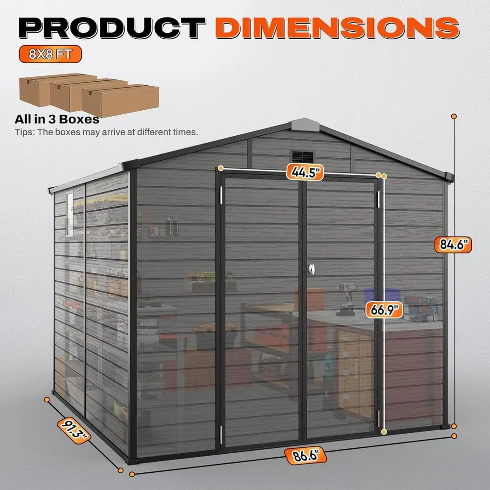 8x8 Outdoor-Geräteschuppen mit – Gardening Tools In Bewertung und Preis