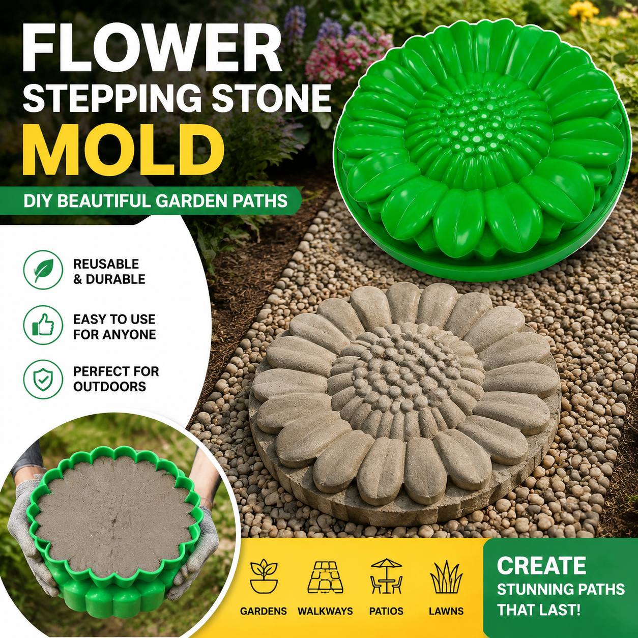 Sonnenblumen-Terrassenstein-Fo – Gardening Tool Diy Bewertung und Preis